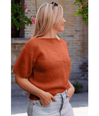 Peggy sweater i brent oransje - DLG-22-008-355