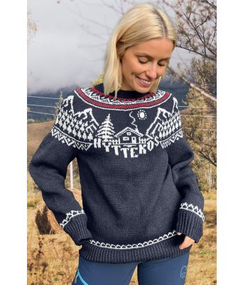 Jeansblå Hyttekosgenser - DLG 22-009-527A