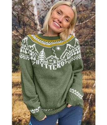 Mosegrønn Hyttekosgenser med gule detaljer - DLG 22-009-532B