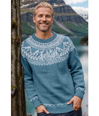 Fjellbukkgenseren i lys denim - DLG 22-010-SU34373402