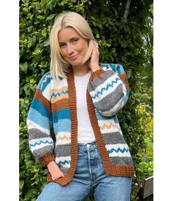 Constance cardigan stripete strikkejakke - DLG 22-011B