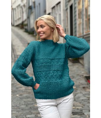 Månebedotten genser petrolfarget - DLG 23-004-3439