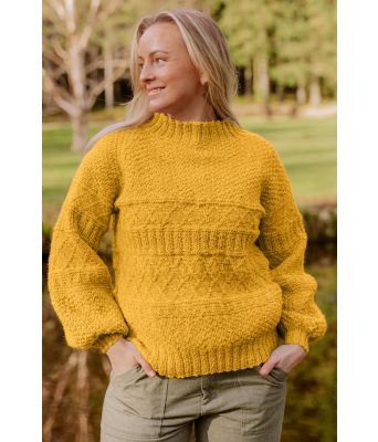 Gul Månebedotten genser - DLG 23-004-3458