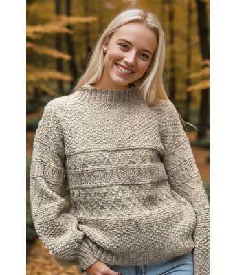 Månebedottengenseren i melert beige - DLG 23-004-3485B