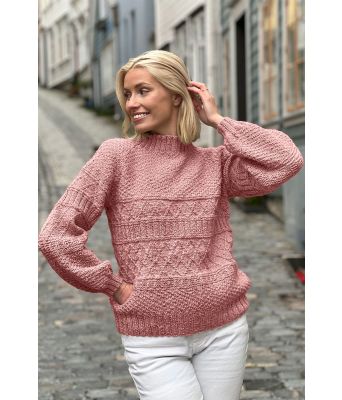 Månebedotten genser i dus rose - DLG 23-004-3490