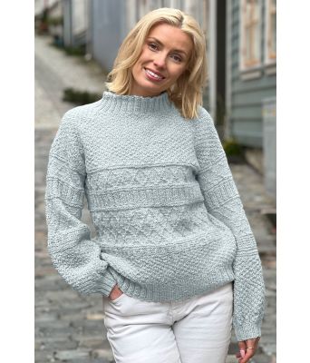 Pudderblå Månebedotten genser - DLG 23-004-3498