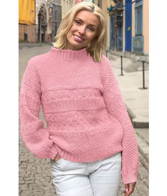 Lyserosa Månebedotten genser i bomull - DLG 23-004-SB5323