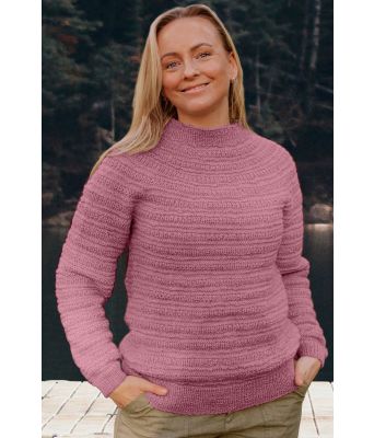 Luddig genser i mørk rose - DLG 23-006-3435