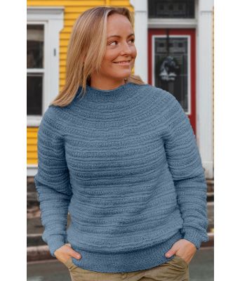 Luddig genser i mørk denim - DLG 23-006-3440