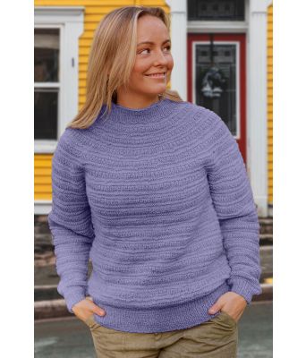 Luddig strikkegenser i lilac - DLG 23-006-3499