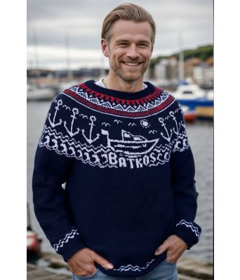 Marineblå Båtkos genser - DLG 23-013-526