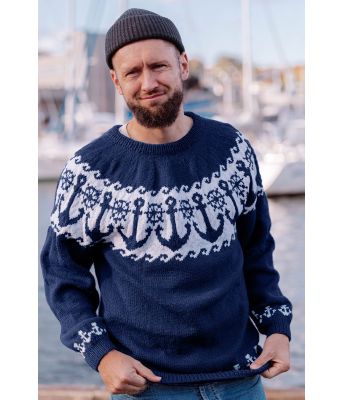 Marineblå Båtsmanngenser - DLG 23-016-3406