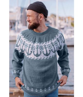 Båtsmanngenseren i mørk denim - DLG 23-016-3440