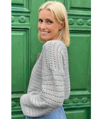 Sølvgrå Cielo sweater - DLG 23-019-5381