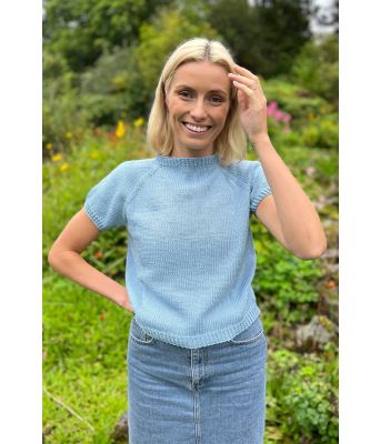 Carla top i lyseblå - DLG 23-020-5340