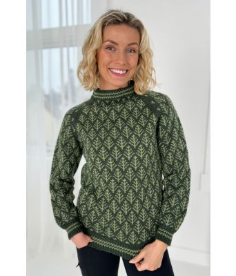 Armygrønn grantre genser - DLG 23-023D