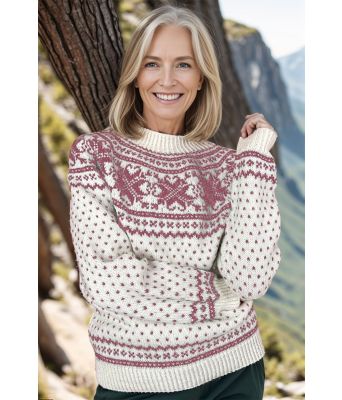 Tydalgenser med rosefarget mønster - DLG 24-001-34023435