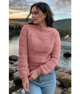 Dus rose Strukturlykke genser - DLG 24-013-3490