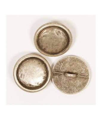 Sølvfarget metallknapp 20mm - Drops 529