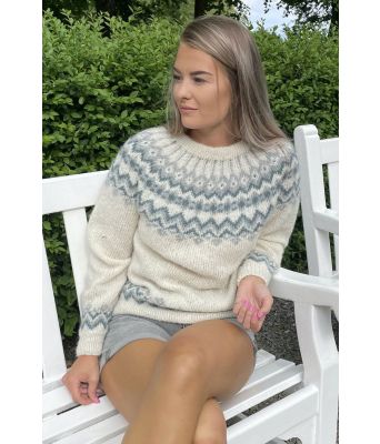 Dolomitt strikket genser - DSA 101-06