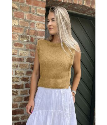 Gul Kalsitt strikket vest - DSA 101-12