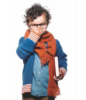 Strikkejakke, lue og skjerf til barn - DSA 34-09