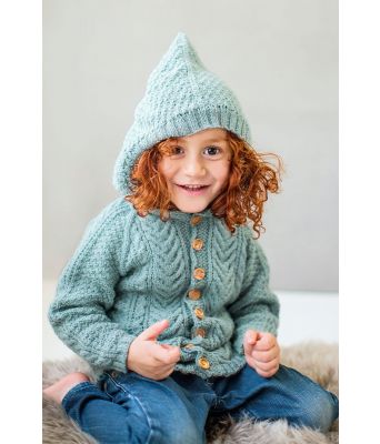Strikket hettejakke til barn - DSA 39-01