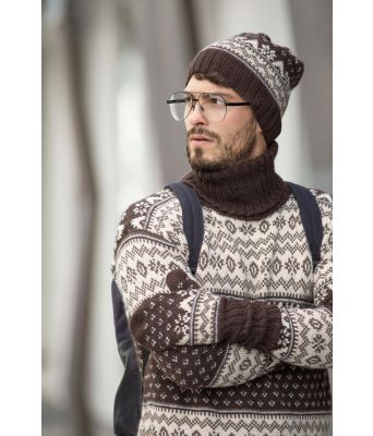 Edmund strikket genser, lue og votter - DSA 52-04