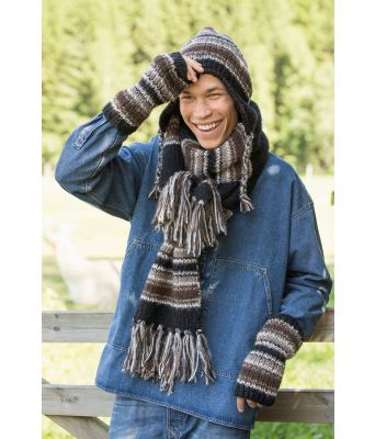Andes strikket skjerf, lue og pulsvarmere - DSA 61-14