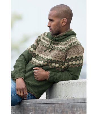 Grønn Carl strikkegenser til mann - DSA 70-06B