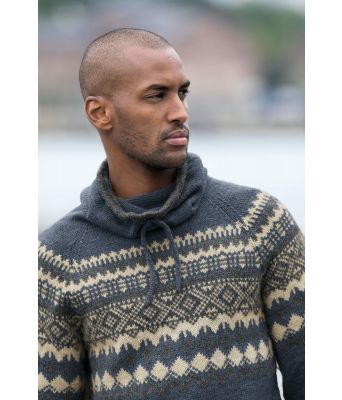 Mørkeblå Carl genser til herre - DSA 70-06C