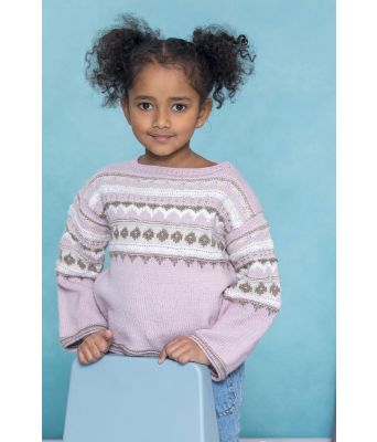Rosa Gitte genser til jente - DSA 76-06