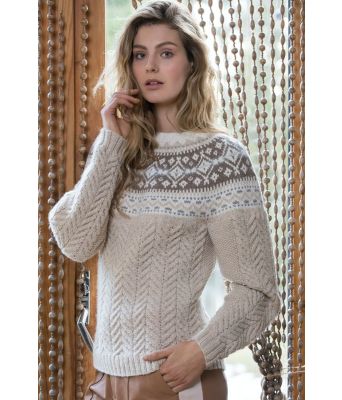 Beige Nora genser - DSA 77-01