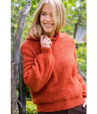 Oransje Carin hettegenser - DSA 80-01