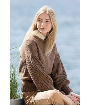 Brun Puff genser - DSA 81-01