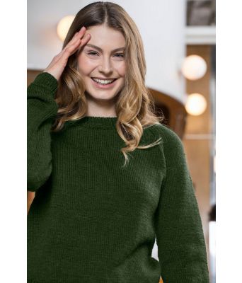 Flaskegrønn Elben genser - DSA 91-02C