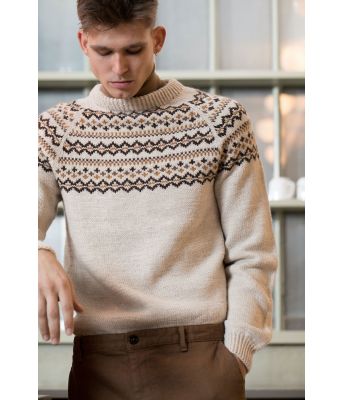 Lys beige Oder genser med mønster - DSA 91-12