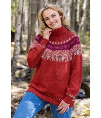 Rød Kvitfjell genser - DSA 96-09