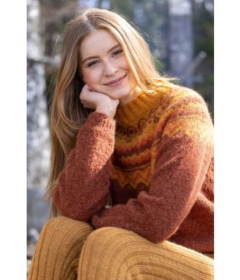 Anja genser i rust / okergul - DSA 96-25