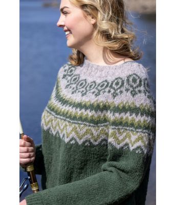 Grønn Anja genser i alpakkagarn - DSA 96-27