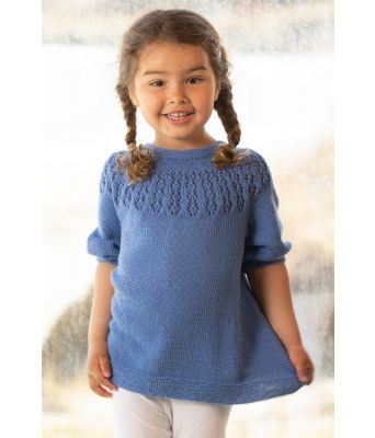 Eline strikket topp til jente - Viking 2121-01