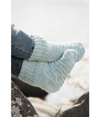 Ensfarge strikkede sokker - Viking 1710-16