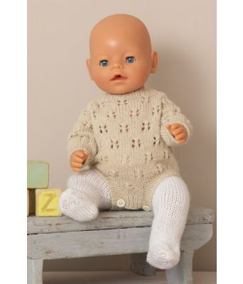 Firkløver body og stroempebukse til babyborn lekedukke - Viking 2133-08