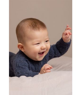 Firkloever strikket body til baby i alpakkaull - Viking 2132-13