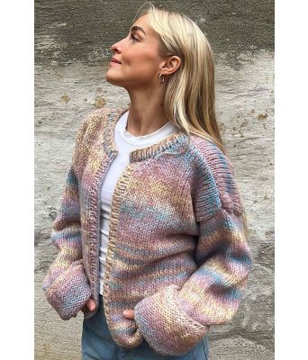 Støvet rosa Øyunn strikkejakke - ØK 02-12