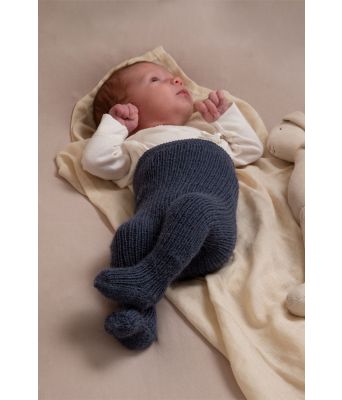 Georg strikket strømpebukse til baby i alpakkaull - Viking 2132-12