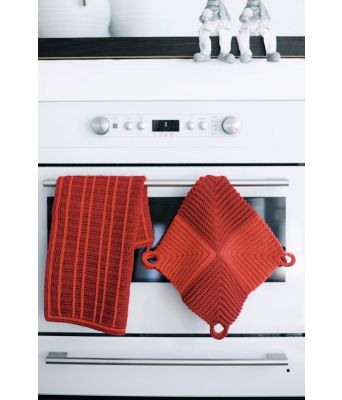 Heklet gjestehåndkle og gryteklut - GG 237-17