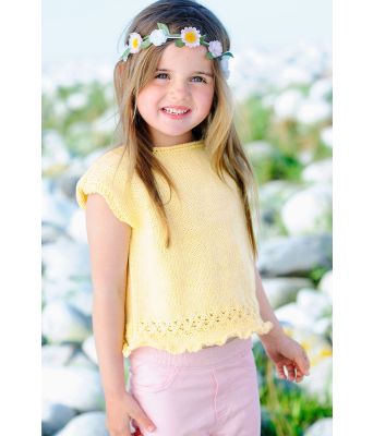 Nydelig strikket sommertopp til jente - GG 257-10