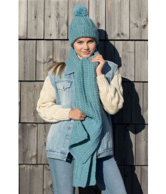 Frost lue og skjerf i tykt ullgarn - GG 281-05