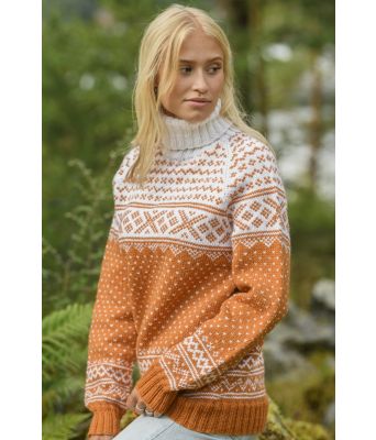 Setesdalsgenser med høy hals og raglanfelling til voksne - GG 287-03